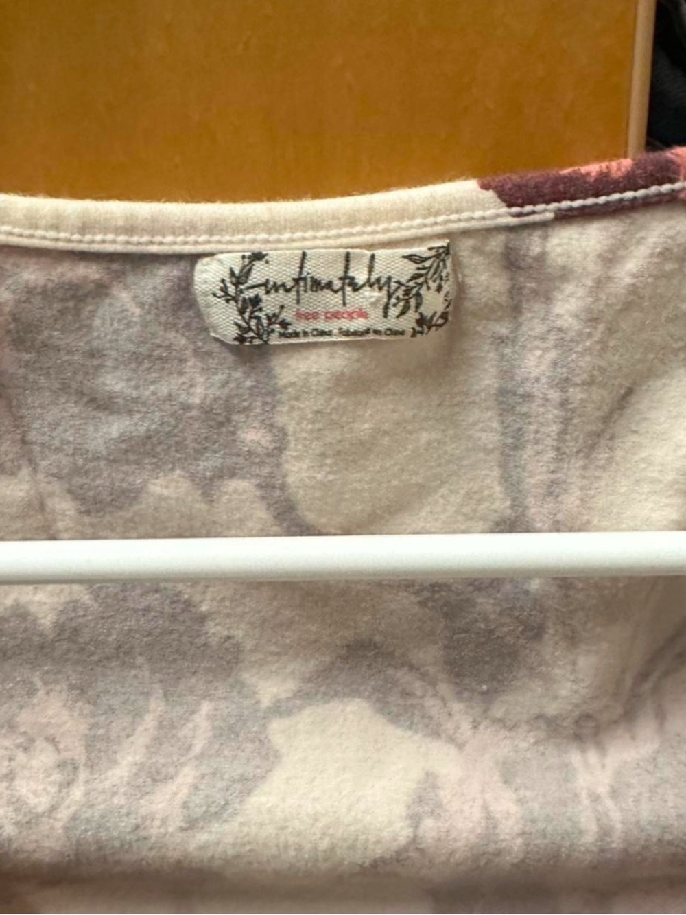 Free People Floral Tie-Front Bodysuit - Cream and Burgundy - Picture 2 of 3